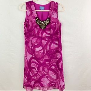 simply vera wang water color purple dress